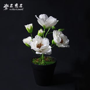 花飞花玫瑰花木香花装置橱窗美陈摆件商业装置艺术网红打卡拍摄
