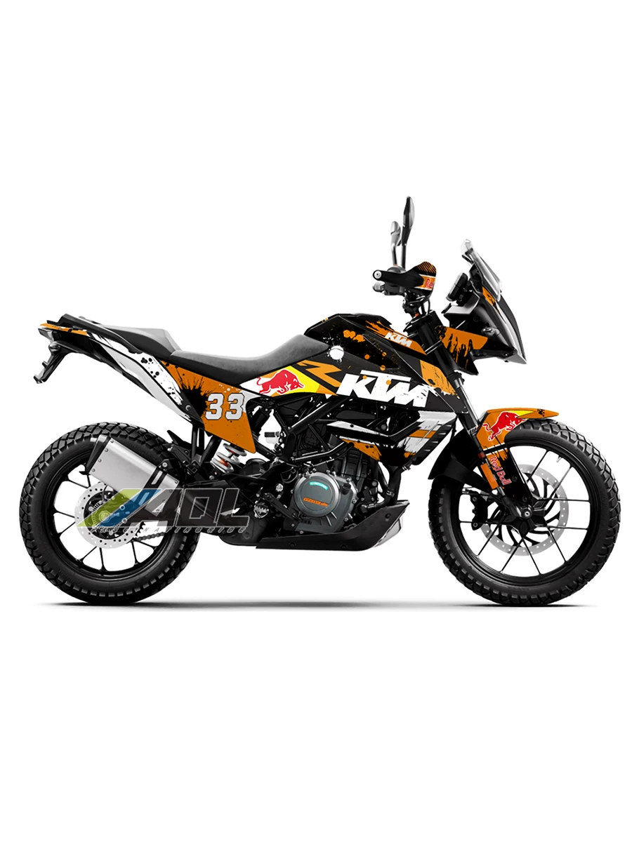 Центрированный магазин четыре года 15 цветовые индивидуальные наклейки KTM 390ADV изменённые водостойкие наклейки на транспортное средство персонализированная полная автомобильная защитная плёнка принты