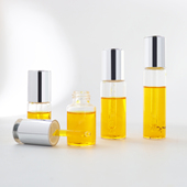 HOPECK电镀银旋压滴管盖管制玻璃瓶20牙15 35ml滴管瓶玻璃精油瓶