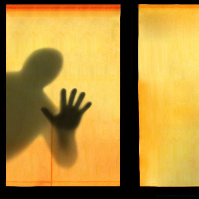 Horror female ghost glass stickers, Halloween haunted house, escape room, blood handprint, window, toilet, Sadako, black shadow wall stickers thumbnail 4