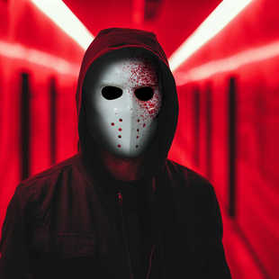 曲棍球面具杀人狂魔万圣节鬼屋密室npc装扮道具cos恐怖帅气头套男