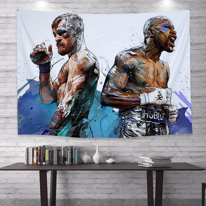 拳击明星嘴炮康纳麦格雷戈背景布酒吧房间宿舍拳馆健身房装饰挂布