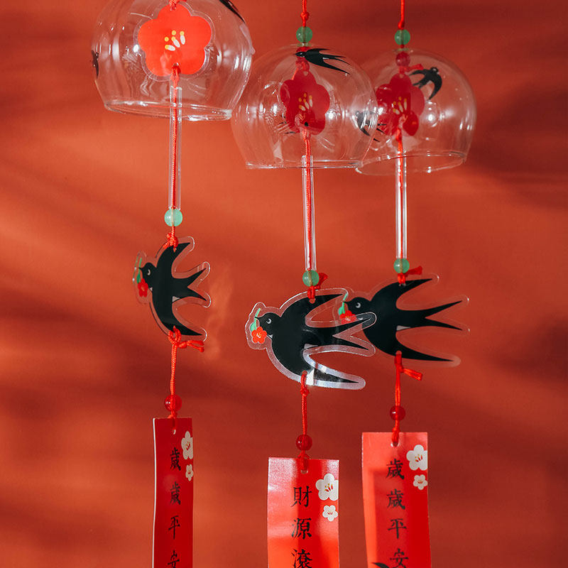 plumpoem原创中国风喜庆打春风铃春天装饰家居房间装饰挂件礼物