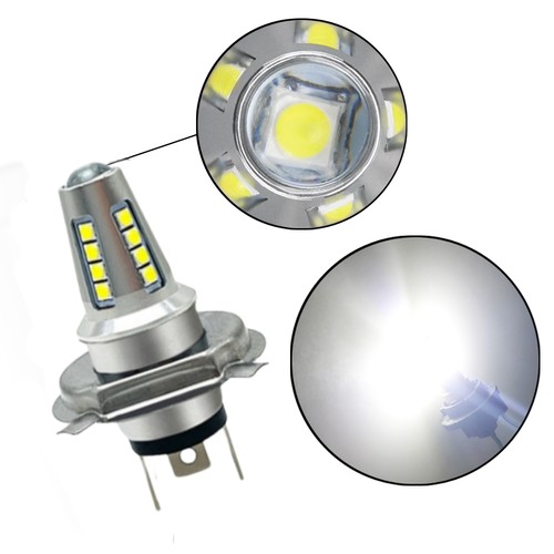 100W聚光汽车透镜LED大灯H4H7高亮远近光灯泡h11黄金光白光12V24V