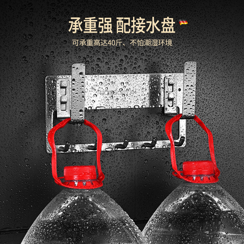 免打孔304钢锅盖架厨房墙