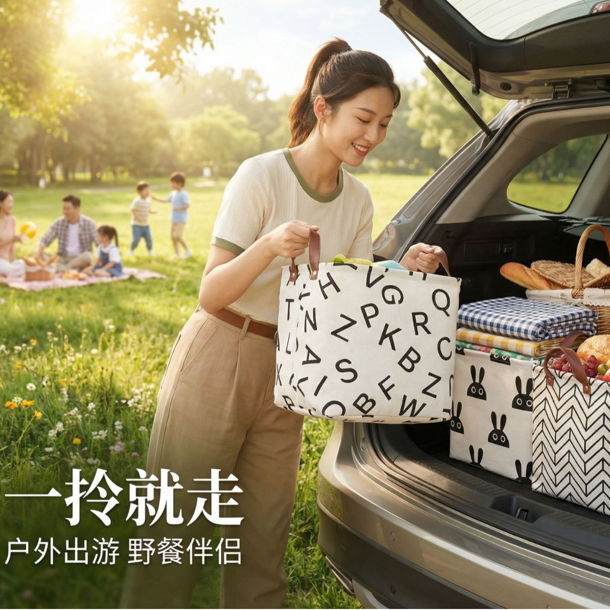 家用大容量布艺收纳袋棉