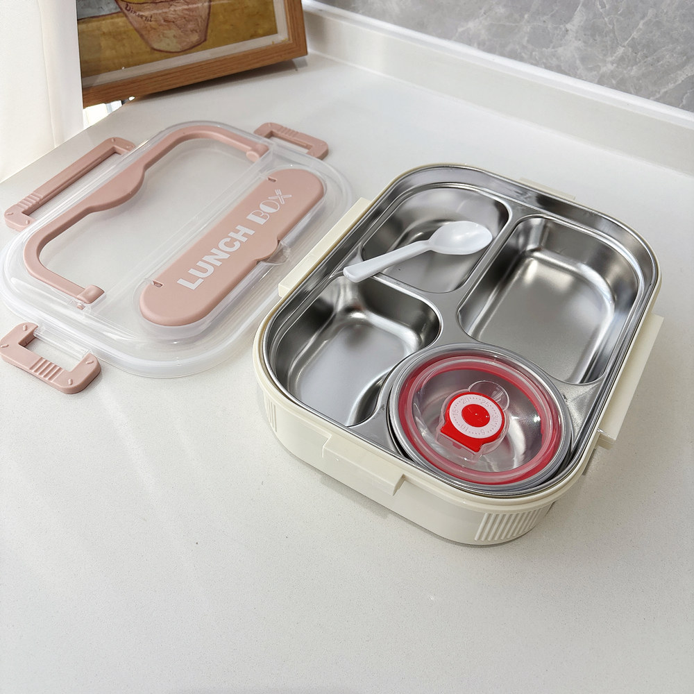 304不锈钢餐盘保温饭盒分格便当盒大容量式学生成人餐盒带碗