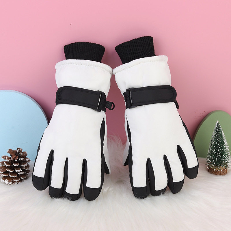 触屏儿童冬季3-17岁加厚防寒防水防风防滑保暖滑雪玩雪棉加绒手套