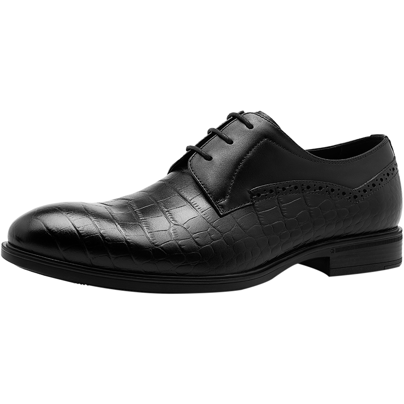 Pierre Cardin/皮尔卡丹男鞋22商务正装皮鞋真皮防滑系带德比鞋