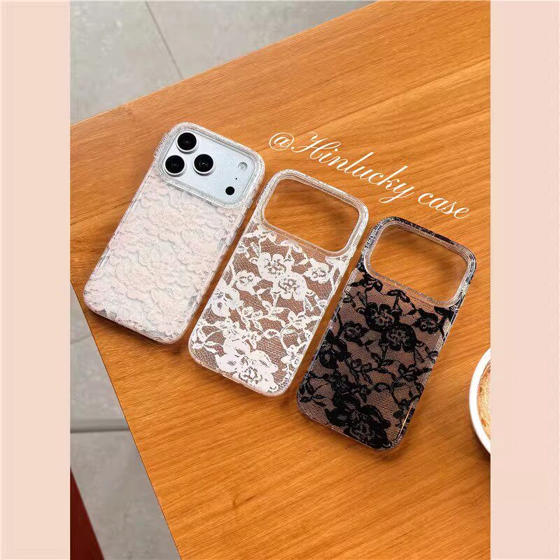 辣妹时髦小众蕾丝网纹适用苹果iphone17pro max新款1