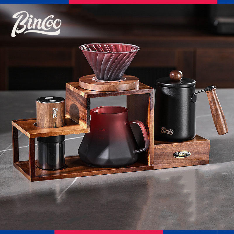 Bincoo手冲咖啡壶滤杯支架家用分享壶长嘴细口壶磨豆机收纳架套装,餐饮具,配套器具,淘宝优惠券,粉丝福利购,淘宝优惠卷