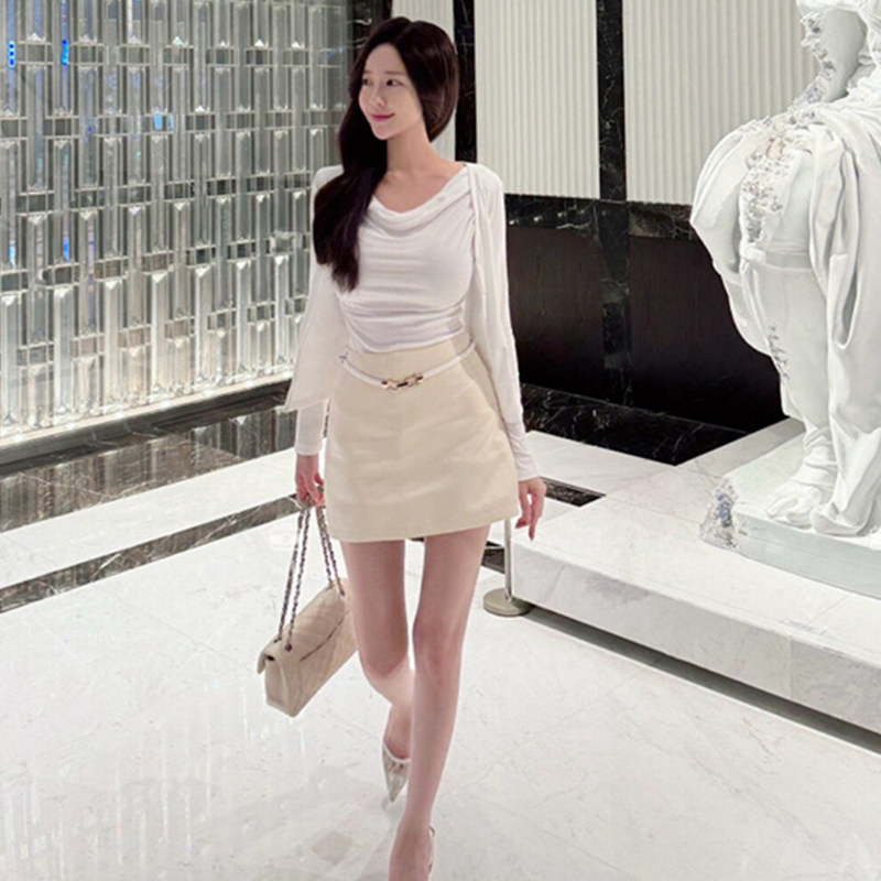 韩版春夏款百搭修身显瘦性感女人味背心+长袖开衫两件套上衣女装