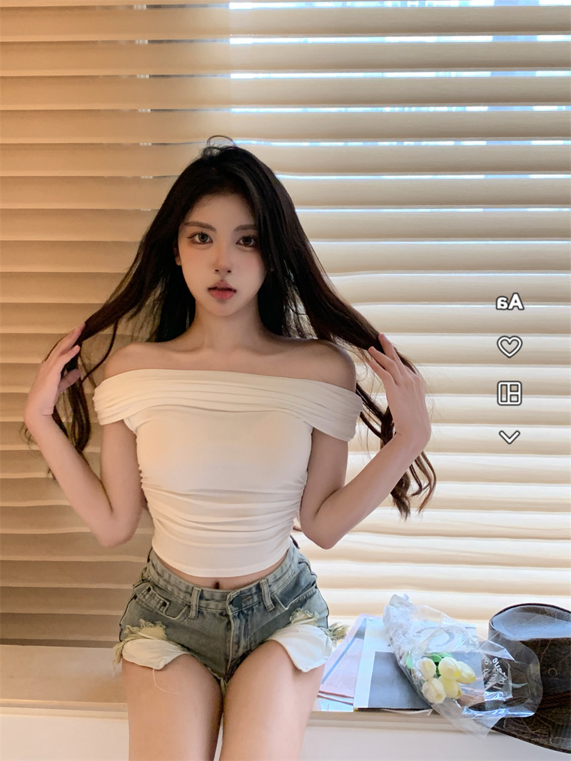 短袖韩版常规褶皱棉质女装