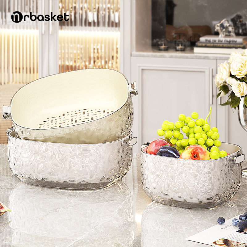 双层沥水篮高档淘菜菜篮子