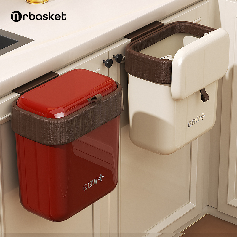 mrbasket厨房垃圾桶挂式免弯腰