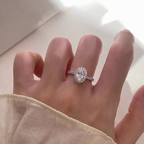 18k金1克拉钻石女士高级珠宝定制婚戒结婚戒指情侣戒指设计款
