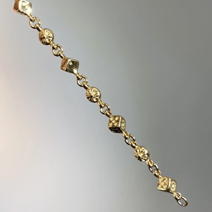 22k金骰子OOTD麻将heart手链