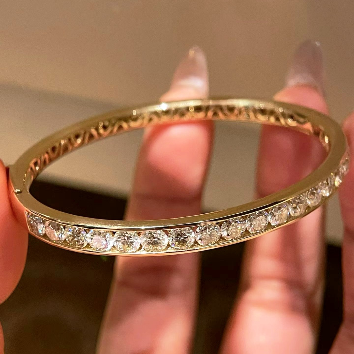 18K金重金工艺排钻手镯,珠宝/钻石/翡翠,手饰,淘宝优惠券,粉丝福利购,淘宝优惠卷