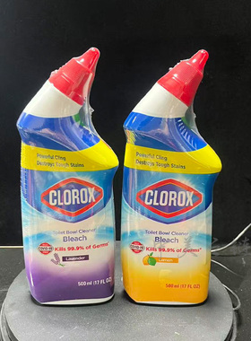 马来西亚进口CLOROX高乐氏马桶清洁剂500ml洁厕液除垢除臭亮白