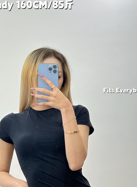 SKIMS Fits Everybody平替修身显瘦短袖女T恤夏2025新款纯色上衣