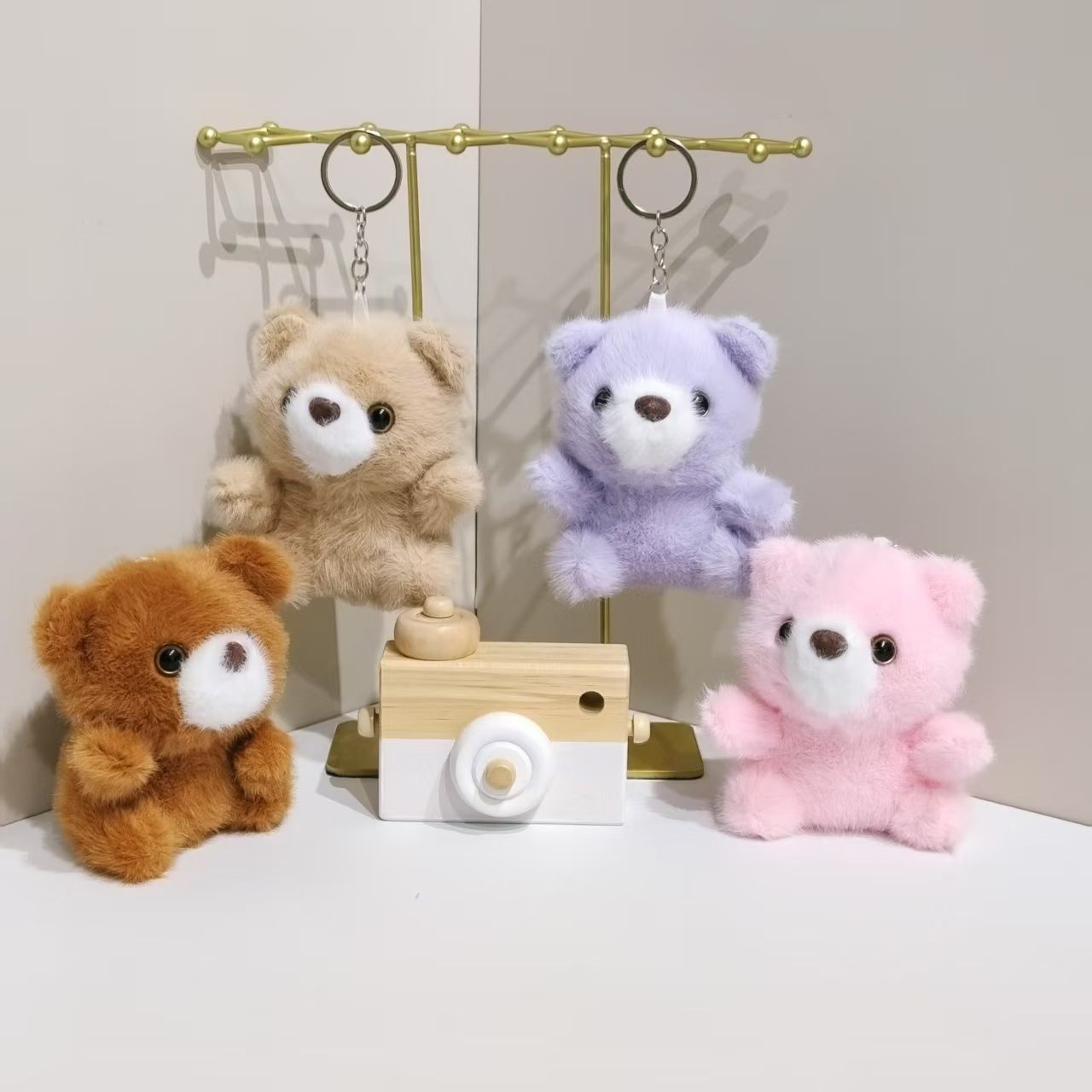 网红可爱萌毛绒小熊挂件毛绒玩具公仔包包挂饰钥匙扣娃娃玩偶礼物