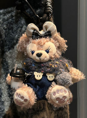 可爱小熊包包挂件车载挂饰毛绒公仔女生汽车内装饰钥匙扣新车礼物