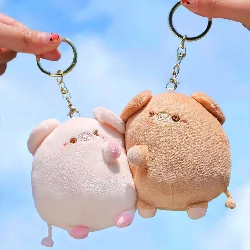 猪猪挂件钥匙扣可爱公仔一对情侣小猪毛绒书包礼物背包包包挂饰图片