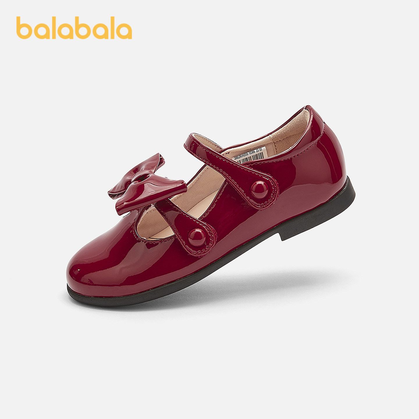 【balaOne】巴拉巴拉女童公主鞋蝴蝶结英伦风小皮鞋2025新款春秋