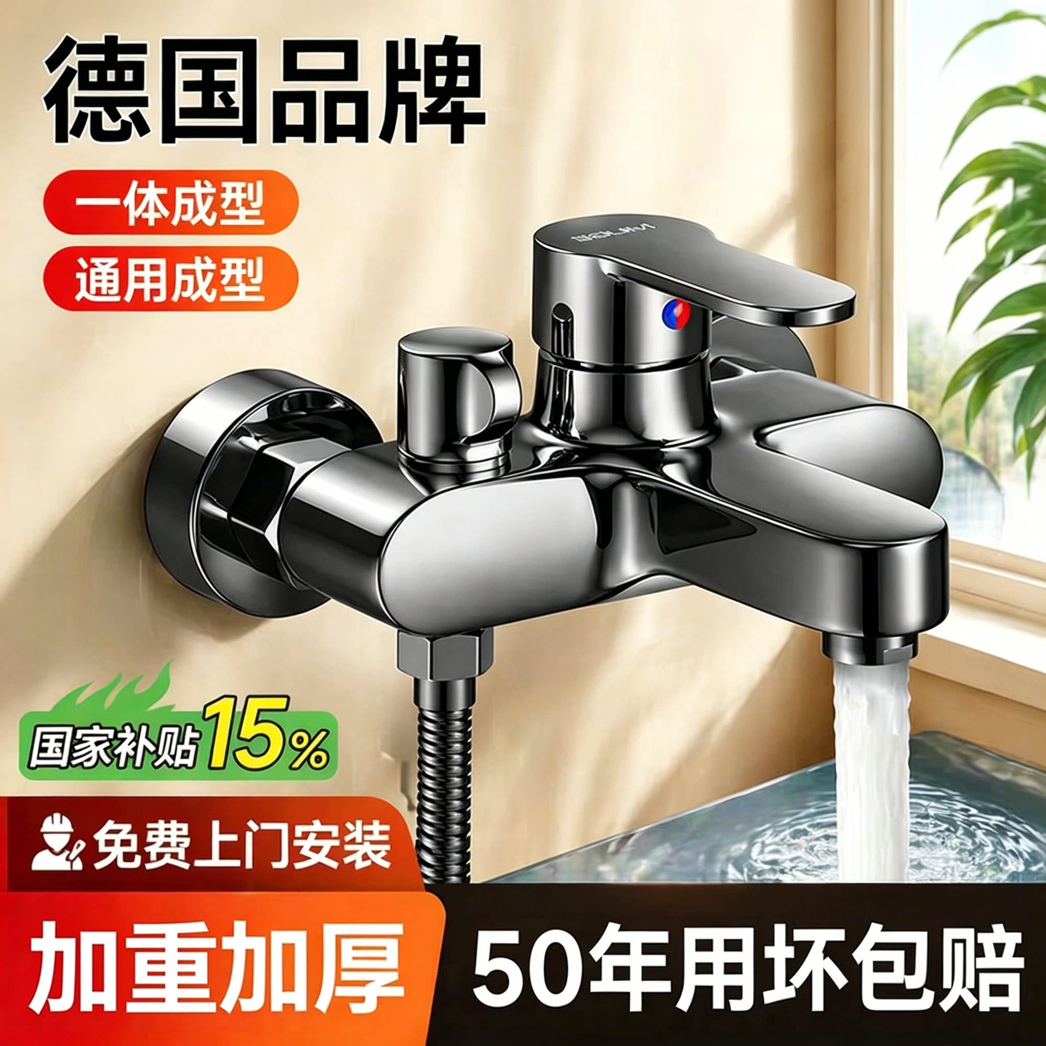 【包安装】加厚混水阀冷热水龙头