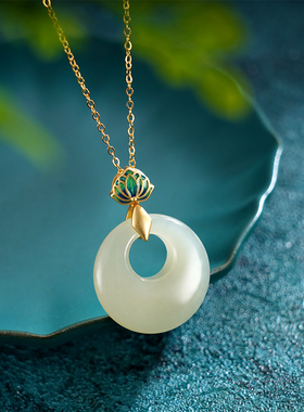 子佩集S925【平安莲】套链【DZ05311】纯银项链平安扣搭配链随机