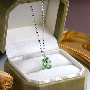 子佩集S925【灵蛇添彩】套链纯银时尚绿锆石蛇项链【YL-6868】
