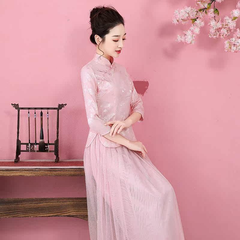 中式複古姐妹團伴娘服2018新款中袖長款中國風旗袍新娘晚禮服裙女在類目 女裝/女士精品, 婚紗/旗袍/禮服, 禮服/晚裝中 - 來自Buy2taobao.com提供專業的淘寶代購服務