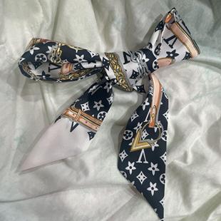 饰 LVΒT轻奢老花枕头差包手柄绑包丝巾缠包系丝带小长条飘带包装