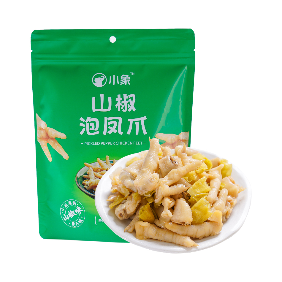 小象山椒泡凤爪198g山椒味鸡脚肉泡椒鸡爪卤味小吃零食酸辣爽口,水产肉类/新鲜蔬果/熟食,鸡爪/鸡爪制品,淘宝优惠券,粉丝福利购,淘宝优惠卷