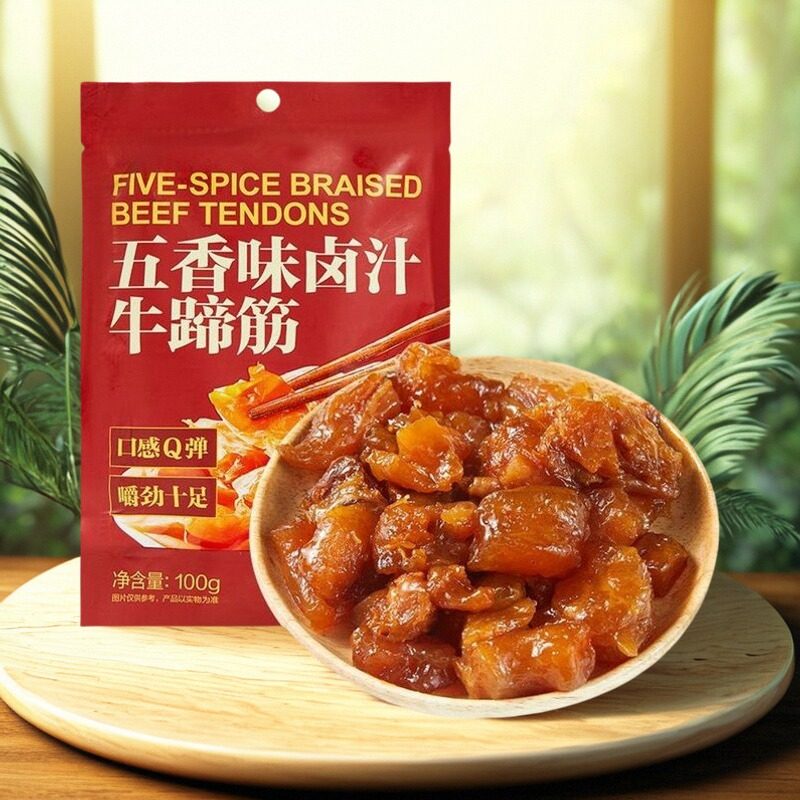 小象五香味卤汁牛蹄筋100g开袋即食慢卤入味Q弹劲道独立包装零食
