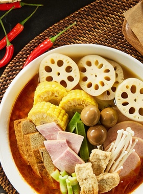 开市客代购特华得麻辣烫特色川香麻辣烫文火慢熬牛油入味荤素塔配