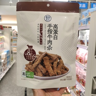 盒马鲜生代购高蛋白手指牛肉条108g原切牛肉干松软不柴柔韧耐嚼