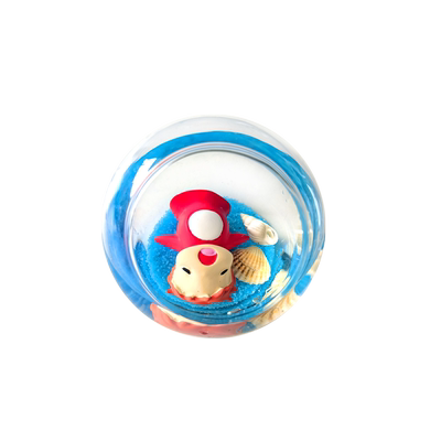 Ins风崖壁上的金鱼公主金鱼女孩冰箱贴摆件微景观创意造景