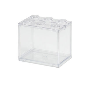 桌面带灯鱼缸观赏鱼生态鱼缸叠加乐高积木排缸6孔高透明小型鱼缸