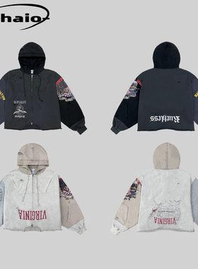 Protocol Index 25fw 倒转多元素拼接做旧拉链卫衣外套 ProjectGR