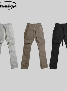 Grailz 做旧水洗飞行员直筒机能多口袋高街vibe风工装裤韩国潮牌