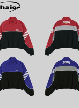 Protocol Index 25fw 条纹复古拼色反光运动拉链外套韩 ProjectGR