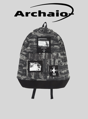 Far Archive 24fw 破坏拼接贴布做旧复古双肩背包