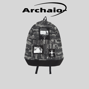 破坏拼接贴布做旧复古双肩背包 24fw Far Archive