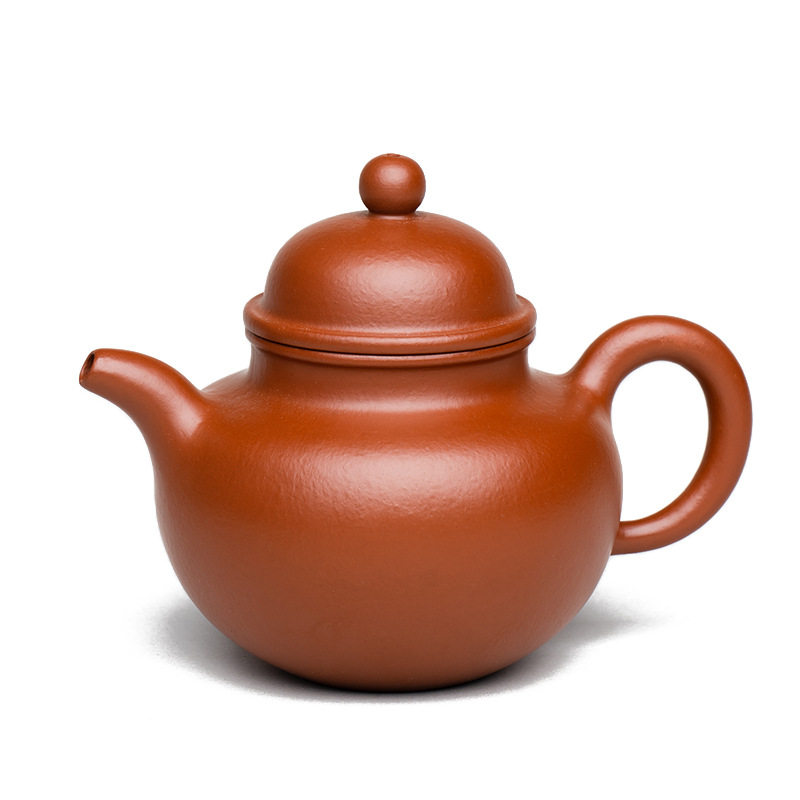 宜兴紫砂壶手工原矿朱泥掇球功夫茶具家用泡茶壶套装单壶