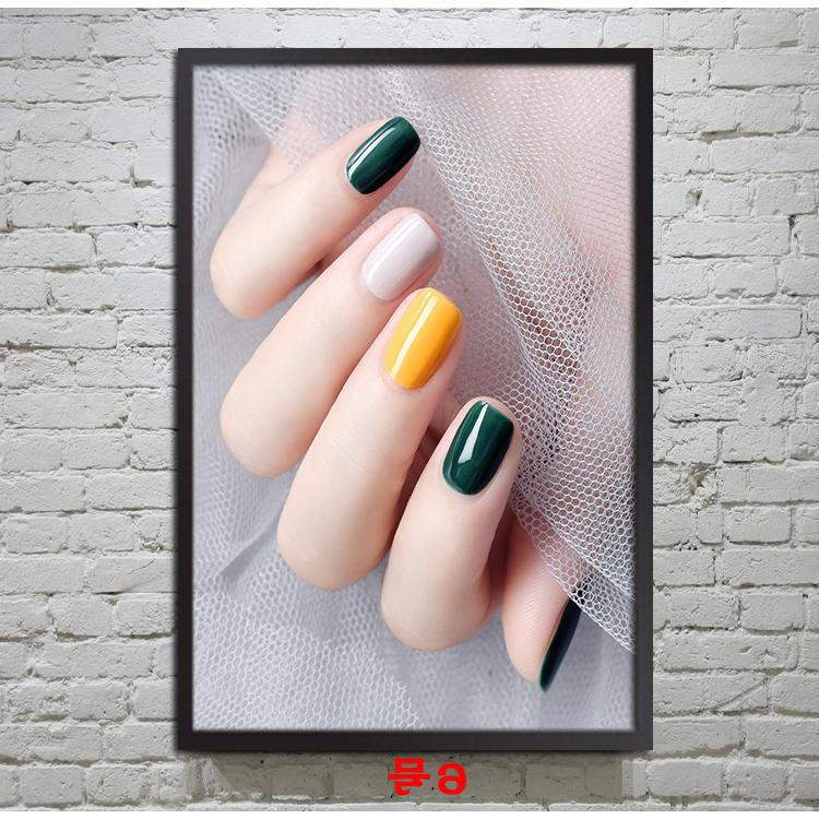 美甲店装饰画美容院指甲款式图片广告宣传墙壁挂画美足修甲型海报