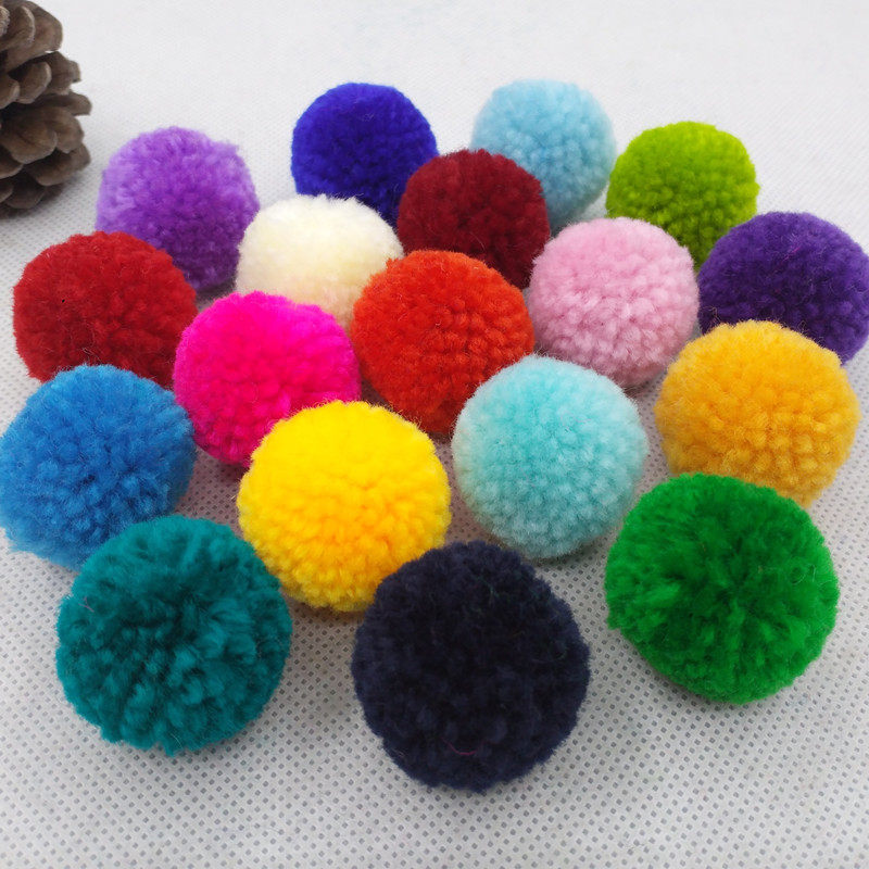3cm彩色毛线圆球毛绒球毛球手工diy发饰鞋帽材料挂饰配件40个包邮,纺织面料/辅料/配套,毛球,淘宝优惠券,粉丝福利购,淘宝优惠卷