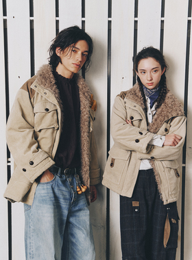 不路牌 驼鹿猎人3M新雪丽棉服秋冬装复古夹克外套