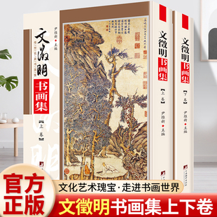 文徵明书画集 铜版彩印上下2卷 中国书画名家全集文征明明四家山水书法写意画全集画集书籍 中央编译出版社尹维新编正版书籍