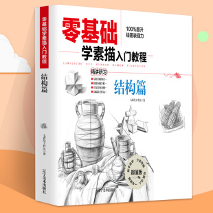 零基础学素描入门教程结构篇 素描基础实用教程学画画零基础绘画书籍 从入门到精通鸟类植物动物风景几何图素描速写美术绘画入门